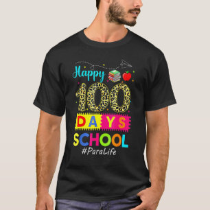 Camiseta Leopardo 100º Dia da Escola Para a Vida 100 Dias S