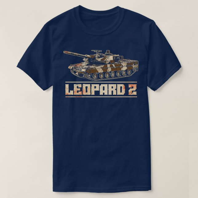 Camiseta Leopardo alemão 2 Tanque 1 (Frente do Design)