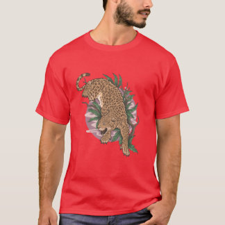 Camiseta leopardo animal selvagem subir família