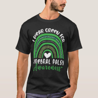 Camiseta Leopardo Arco-íris Conscientização Paralisia Cereb