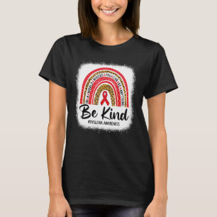 Camiseta Leopardo Arco-Íris Seja Tipo Vermelho Fita Dislexi