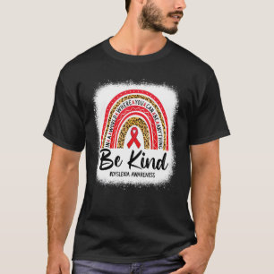 Camiseta Leopardo Arco-Íris Seja Tipo Vermelho Fita Dislexi