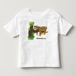Camiseta Leopardo bonito dormindo em desenho animado de ár
