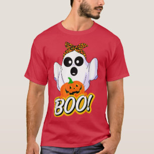 Camiseta Leopardo Boo Ghost Witchy Autumn Costume