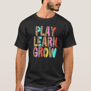 Camiseta Leopardo Brinca Aprende Cresce Vida de Professor