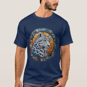 Camiseta Leopardo com Tons Quentes e Frios