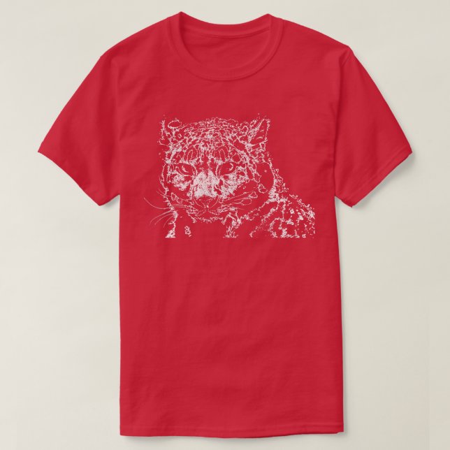 Camiseta Leopardo-da-neve 8 (Frente do Design)