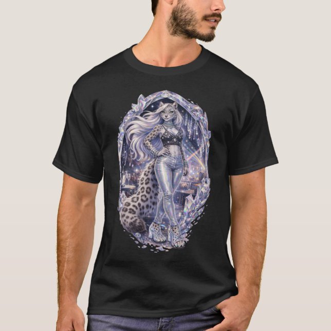 Camiseta Leopardo da Neve Cyrstal Punk (Frente)