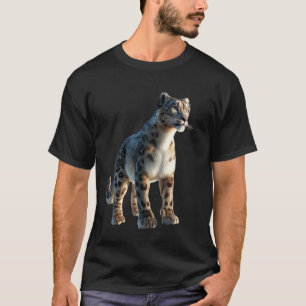Camiseta Leopardo da Neve Pantera Grandes Gatos Panteras Fo