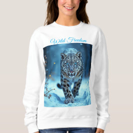 Camiseta Leopardo-da-neve, predador majestoso de olhos azui