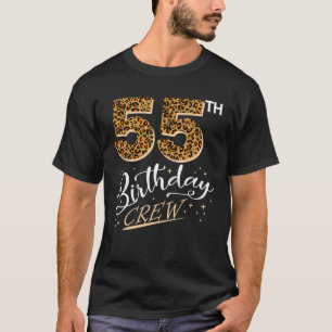 Camiseta Leopardo de 55 anos Imprime 55 anos de aniversário