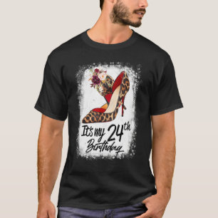 Camiseta Leopardo de salto alto de 24 anos é meu 24.º anive