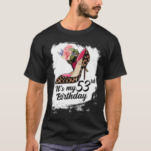 Camiseta Leopardo de salto alto de 53 anos é meu 53º aniver