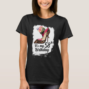 Camiseta Leopardo de salto alto de 58 anos é meu 58º aniver