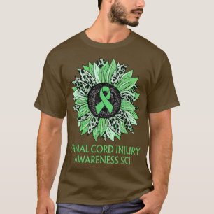 Camiseta Leopardo Derrame da medula espinhal de girassol SI