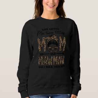 Camiseta Leopardo Deus Me Deu Dois Títulos Mãe E Mawmaw Mãe