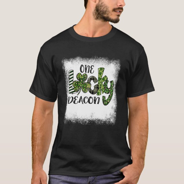Camiseta Leopardo Dia de São Patrício Sangrado Um Deacon So (Frente)