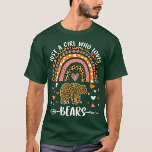 Camiseta Leopardo-do-arco-íris bonito, apenas uma garota qu