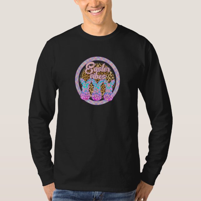 Camiseta Leopardo Do Dia Da páscoa Para Mulheres Com Rabino (Frente)