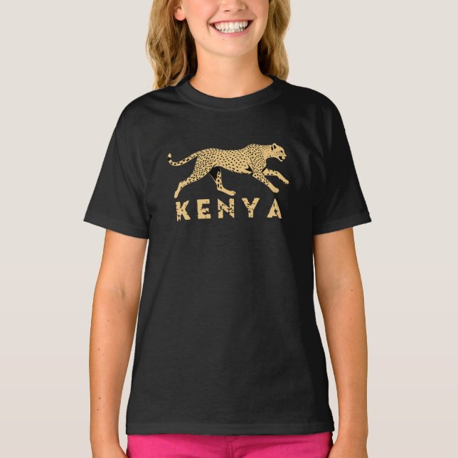 Camiseta Leopardo Do Quênia (Frente)