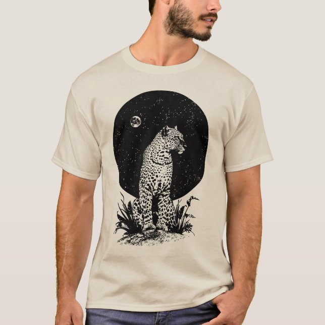 Camiseta Leopardo e a Noite (Frente)