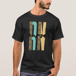 Camiseta Leopardo Enfermeira Registrada Rn Er Nicu Lpn Esco