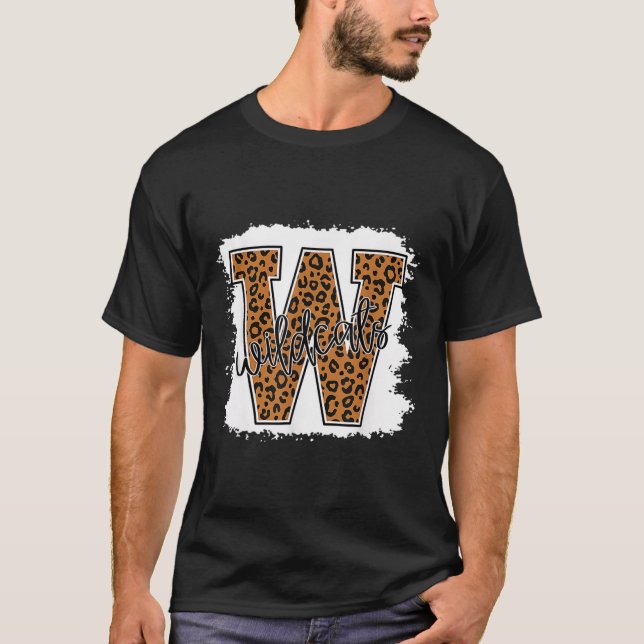 Camiseta Leopardo-Espírito De Cat School De Volta Às Menina (Frente)