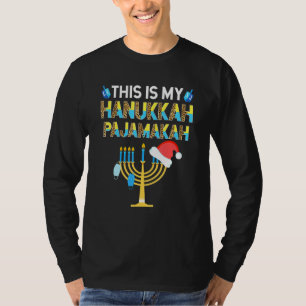 Camiseta Leopardo Este É o Meu Pajamakah de Hanukkah Feliz