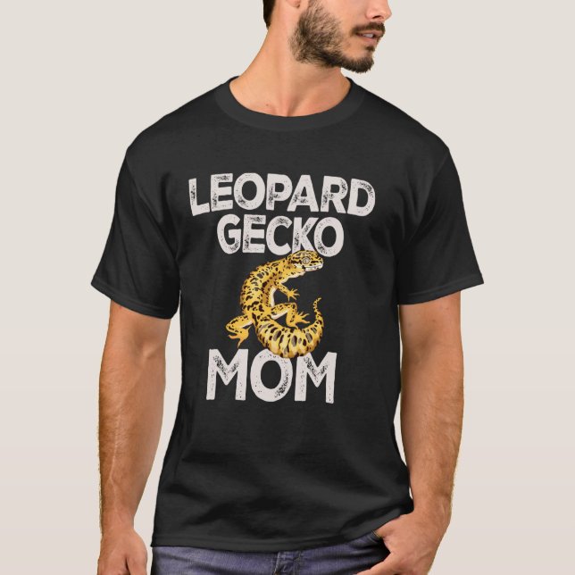 Camiseta Leopardo Gecko Mãe Lizard e Répteis Leopardo Comum (Frente)