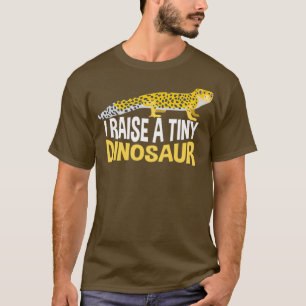 Camiseta Leopardo Gecko Pequeno Dinossauro Piada de Animais