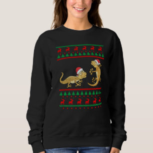 Camiseta Leopardo Gecko Ugly Christmas Sweater Engraçado Li