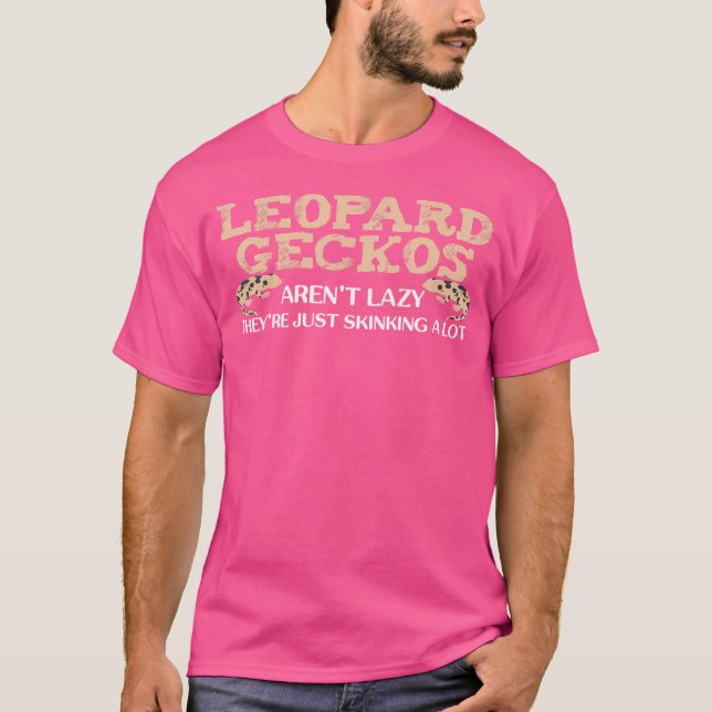 Camiseta Leopardo Geckos Lizard Piada de Répteis Leopardo (Frente)