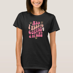 Camiseta Leopardo Groovy Tudo Que Preciso É Café E Meu Gato