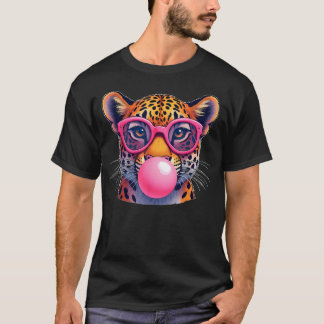 Camiseta Leopardo Guepardo Fofo Jaguar Gato Óculos de Sol B