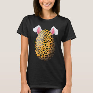 Camiseta Leopardo Imprime Flores De Ovos Meninas Felz pasco