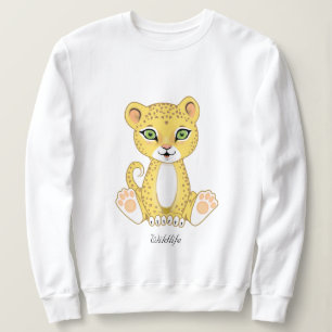 Camiseta Leopardo Jovem Selvagem Animal Cartoon