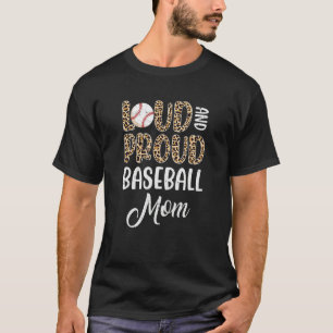 Camiseta Leopardo Louco Orgulhoso Americano Baseball Famíli