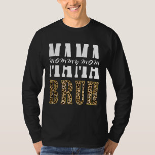 Camiseta Leopardo Mama Mamãe Mãe Bruh Feliz dia de as mães