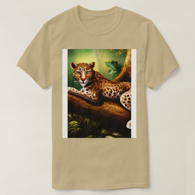 Camiseta Leopardo mente na árvore 1 (Frente do Design)