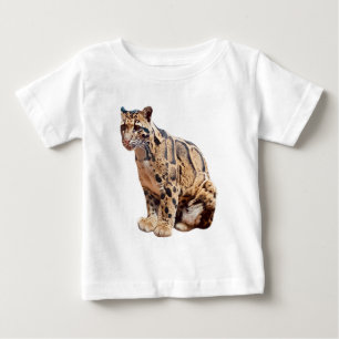 Camiseta leopardo nebuloso fotografia selva grande gato ani