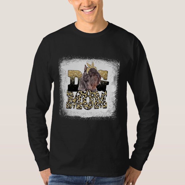 Camiseta Leopardo Ocidental Bouvier Des Flandres Mãe da Mãe (Frente)