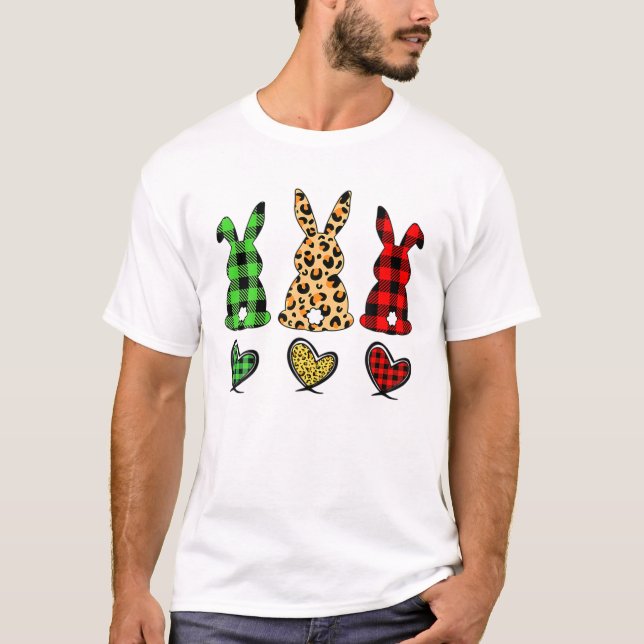 Camiseta Leopardo Páscoa Coelho Coelho Trio Páscoa Bonita D (Frente)