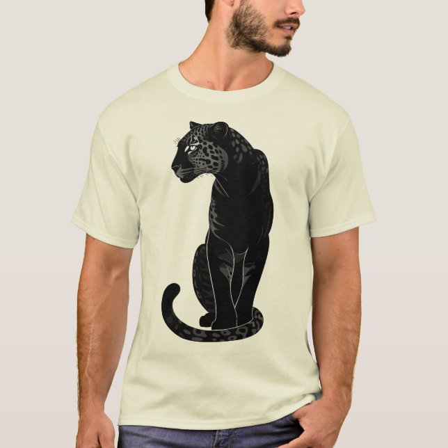 Camiseta Leopardo Preto (Frente)