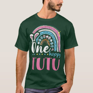 Camiseta Leopardo Rainbow Easter Ovos Coelhinhos Ouvem Uma