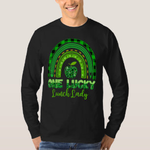 Camiseta Leopardo Rainbow One Lucky Lunch Lady Patricks Day