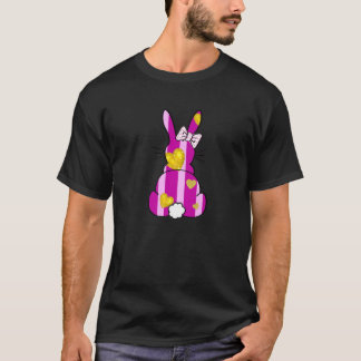 Camiseta Leopardo rosa Páscoa Coelhinhos Coelhinhos Felizes
