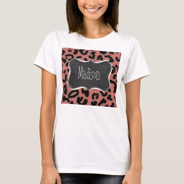 Camiseta Leopardo Salmon escuro; Quadro (Frente)