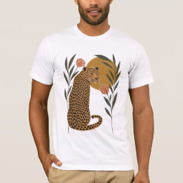 Camiseta Leopardo Soldado - Arte da Selva Botânica