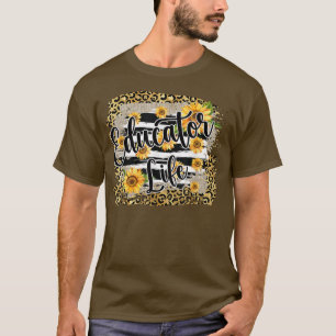 Camiseta Leopardo Sunflower Educational Life First Day Back