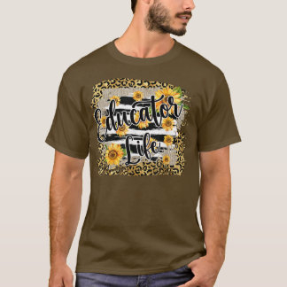 Camiseta Leopardo Sunflower Educational Life First Day Back